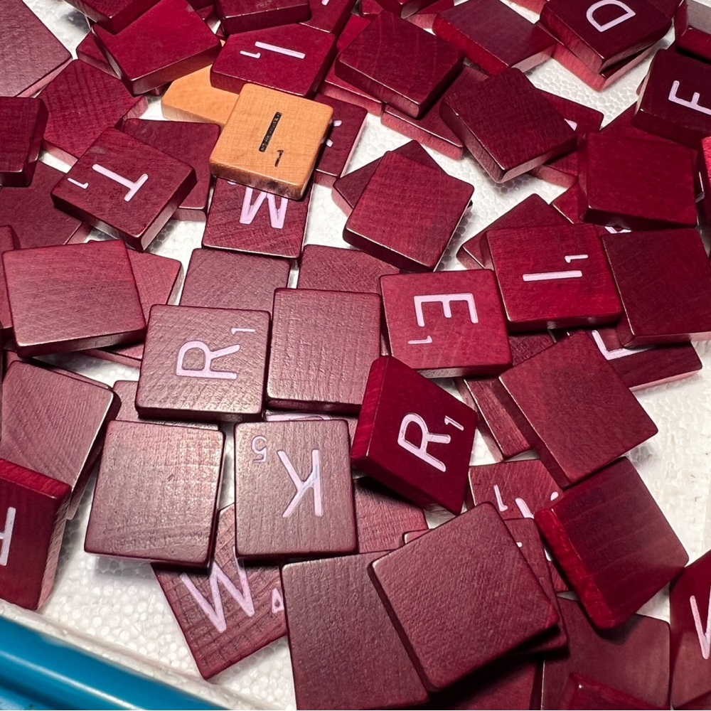 Scrabble Deluxe Vtg 1977 Turntable Game *Replacement Single Wood Letter Tiles